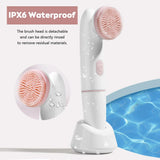 Pore Cleaner Vibration Beauty Instrument Small Fresh Battery 2 In 1 Household Portable Electric Silicone Facial Cleanser