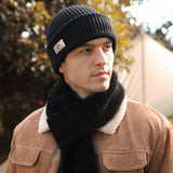 2 in 1 Mask Beanies Men Winter Balaclava Hat Full Face Shield Ski Bonnet Tactical Cycg Earmuffs Cap Knitted Headgear Suit