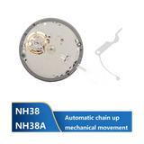 NH38/NH38A Movement+Steel Stem+Clutch Lever Kit High-Precision Automatic Chain Up Mechanical Watch Movement