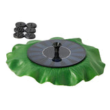Lotus Leaf Solar 1.4W Bird Bath Fountain with 6 Nozzles ating Water Pump for Garden Decor