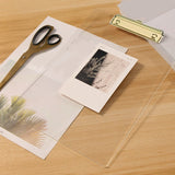 2 Pack Clipboard Acrylic Clipboard With Gold Clip, 8.8X12.2 A4 Letter Size, School And Home Supplies,Office Supplies