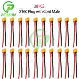 1-50Pcs Plug Male Connector with 14AWG Silicon Wire for RC Lipo Battery Cable Drone XT60 Pigtail