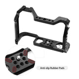 Andoer Aluminum Alloy Cage for Canon EOS R5 R6 DSLR camera w 1/4 Inch Screw Holes Dual Cold Shoe Mounts Camera Video Rig