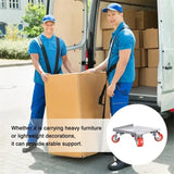 Heavy Mover 5-Wheel Furniture Dollies Locking Wheels Load Lifter Moving Tool Set with Anti-Skid Pad Home