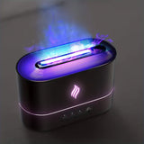 1pc Cool Mist Humidifier 250ml New Simulation Flame Ultrasonic Humidifier, Portable Cool Mist Usb Led Change Color Room H2o Air 7 Colors Fire Flame Humidifier Aroma Essential Oil Diffuser Humidifier