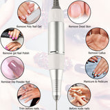 Electric Nail Drill Machine Polish Grind Pen 35000RPM Stainless Steel Handle Electric Manicure Drill&Accessory Nail Art Tool