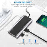 13 In 1 Hd mi 3 Port Usb With VGA TF SD Card Reader 3.0 Jack Audio Laptops Type C Hub USB Docking Station