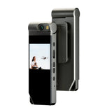2K Wearable Body Cam Clip-on Camera Camcorder 180° Rotatable Lens LED Fill Lights Back Clip Outdoor Video Recording