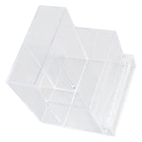 Makeup Brush Storage Box Clear Plastic Compartment Design Multifunctional Cosmetic Brush Holder