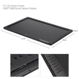 Andoer 17" LED Digital Photo 1920*1080 Electronic Picture Frame MP3 MP4 Video Player Clock Calendar with Remote Control