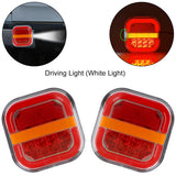 24V 12V Car Taillights License Plate Lamp Tail Brake Lights for Truck UTV ATV Van 4x4 28 LED Illumination Turn Signal Indicator
