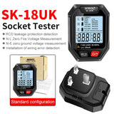 Intelligent Socket Handheld Voltage Tester RCD Leakage Detection Tool LCD Display with Voice Broadcast Automatic Function