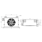 AH0608T-CA 60L/min Hydraulic Hot Selling Hardware Tools Fan Air Cooling Oil Cooler 110v/220v/24v Fuel tank cooling