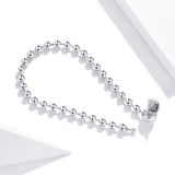 Sterling Silver Beaded Bracelet Geometric Round Beads