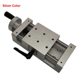 50mm 100mm 150mm Aluminum Alloy Manual Sliding Table Cross Roller Rail Stage 80*80mm ear Guide Platform
