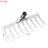 5/7/9/11 Teeth Multifunctional Garden Hand Rake Gardening Tools Mini Hand Cultivator Heavy Duty Carbon Steel Garden Rakes