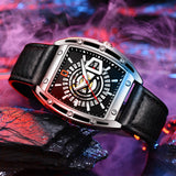 GUANQIN Top Brand Luxury New Men's watches Luminous Waterproof Leather Watch For Men Mechanical Sapphire mirror Automatic Watch