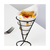 6 Pcs Wire Metal Food Racks Cone Fried Basket Serving Chips Stand Display Stands Chicken Holder
