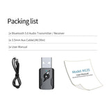 4 In 1 USB Bluetooth 5.0 Wireless Transmitter Receiver 3.5Mm Aux Audio Adapter For Bluetooth Speaker TV PC Car Kit