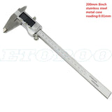 Industrial 200mm 8" stainless steel Digital vernier GAUGE MICROMETER 0-200mm long jaw carbon fiber electronic caliper