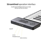 88 Key Portable Handroll Silicone Foldable Electronic Piano with Speaker No MIDI Function Beginners