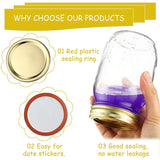 Mouth Lids,20 Pcs Canning Wide Mouth,Split-Type Lids And Bands For Mason Jar Canning(20Lids+20Bands)