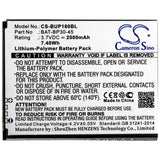 Barcode Scanner 2000mAh / 7.40Wh Battery For Bluebird：BAT-BP30-45 BP30 BM180 Volts 3.70V