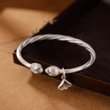 Women's Personality Matte Lotus Ginkgo Leaf Bracelet