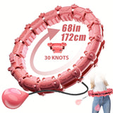 1pc Adjustable Smart Fitness Hoop For Effective Weight Loss With Detachable Knots