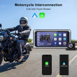 6.25 Inch Motorcycle Navigator with 1080P Rear Camera Support Driving Record Wireless Carplay Android Auto Tire Pressure Detect