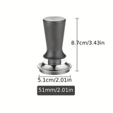 1pc, 304 Stainless Steel Coffee Tamper - Balanced Force 30 Lbs, Flat Bottom, Elastic Constant Force Filling Machine
