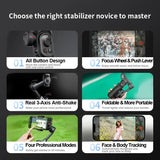 3-Axis Handheld Gimbal Stabilizer Smartphone with Fill Light for iPhone Android Face Tracking Tiktok Vlog Smart XE