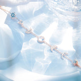 S925 Sterling Silver Star Moon Bracelet Moonlight Stone