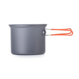 Outdoor Camping 4 in 1 Picnic Pot 2-3 Person Camping Pot Sets Portable Hiking Cookware Picnic Pot Pan Set