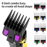 RESUXI 002 Professional Cordless Rechargeable Clipper Set Low Noise Clippers and Detail Hair Trimmer for Men Barber