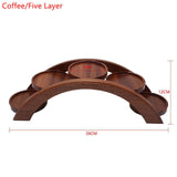 1PCS Hot Pot Arch Bridge Plate Sushi Bridge Boat Tableware Dessert Wooden Dim Sum Plate Sushi Tray Kitchen Sushi Plate
