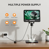2K Digital EDM402Pro 1200x 10.1 inch IPS HD Screen Buttom Transmitted Light 24MP LCD Coin Microscope