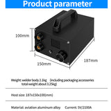 High Spots Welding hine 1.8 inch Dual Pulse Supercapacitor Spot Welder 250 Power Gears Adjustable 0.3mm Nickel Sheet