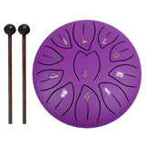 6 Inch 11 Notes Steel Tongue Handpan with Bag Drum Mallets Percussion Instruments for Yoga Meditation