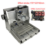 Aluminum Mini Frame Kit T8 Screw 775 Spindle Motor ER11 Collet Chuck DIY CNC Engraving hine Stroke XYZ 170x120x40mm