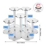 Acrylic Figures,7-Tier Risers Collectibles,Acrylic Cupcakes Stand for Pastry Candy Display