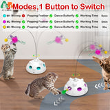 Interactive LED Light Automatic Toy with Feather Flying Butterfly Balls for Indoor Cats and Kittens.