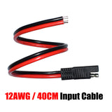 12AWG 40CM/30CM Extension Sidewall Port Quick Connector Disconnect Plug SAE Automotive Cable Wire