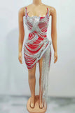 2024 Black Fashion Sexy Slim Fit Bag Hip Mini Short Silver Tassel Dance Stage Performance Dress