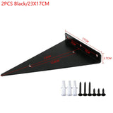 2PCS Triangle Bracket Support Wall Shelves Right Angle Fixed Bearing Shelf Bookshelf Hardware Fitting Furniture Mounted