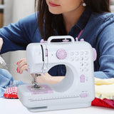 Electric Sewing Machine - Lightweight with Cutting, Double Thread. 12 Durable. Lover Gifts. Two Speed