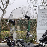 Universal Motorcycle Clear PC Windshield Adjustable Windscreen Harley Davidson Sportster Dyna For Honda Yamaha SuzukiCruiser