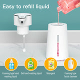 White 400ml High-Quality Automatic Foam Soap Dispenser for Bathroom with USB Charging