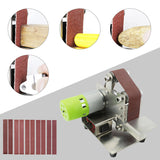 Mini Belt Sander Electric Grinding hine 7 Variable Speed with 10 Sanding Belts for Polishing Wood Metal