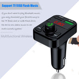 Bluetooth 5.0 Car MP3 Player FM Transmitter Wireless Handsfree Audio Car Kit LED Digital Dual USB Fast Charger Car Accessories